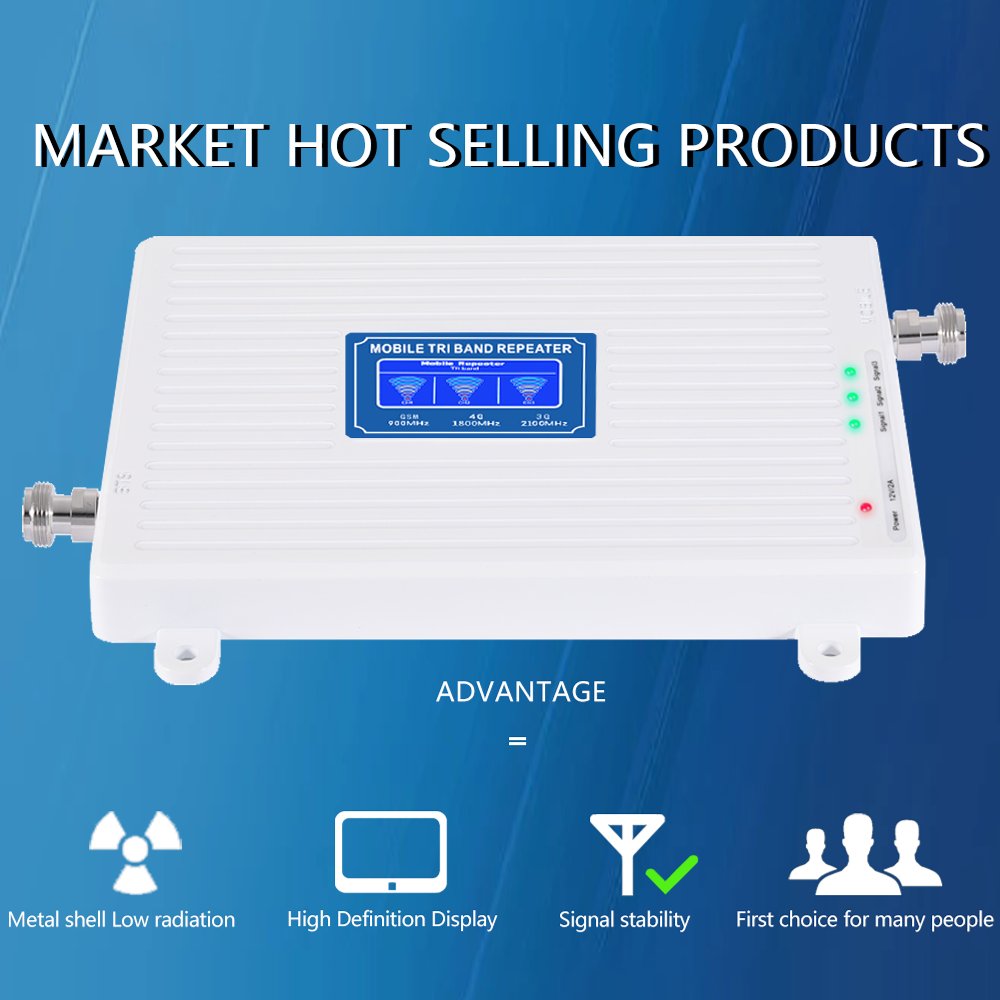 2 3 4G 900 1800 2100Mhz Tri Band Factory Most Affordable Mobile Phone Signal Network Repeater / Booster / Signal Amplifier